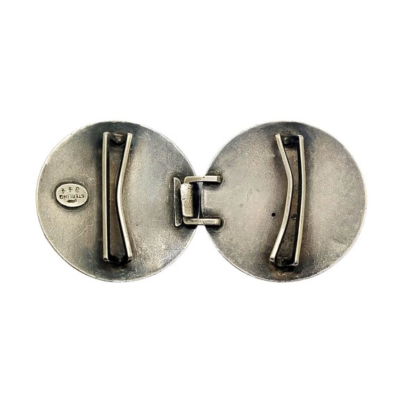 Antique William B Kerr 344 Sterling Silver 2pc Belt Buckle #10982 main image 6